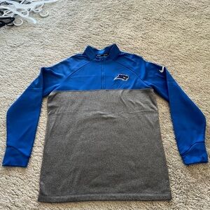 Nike Golf Blue and Gray Quarter-Zip Pullover with Blue Raider logo